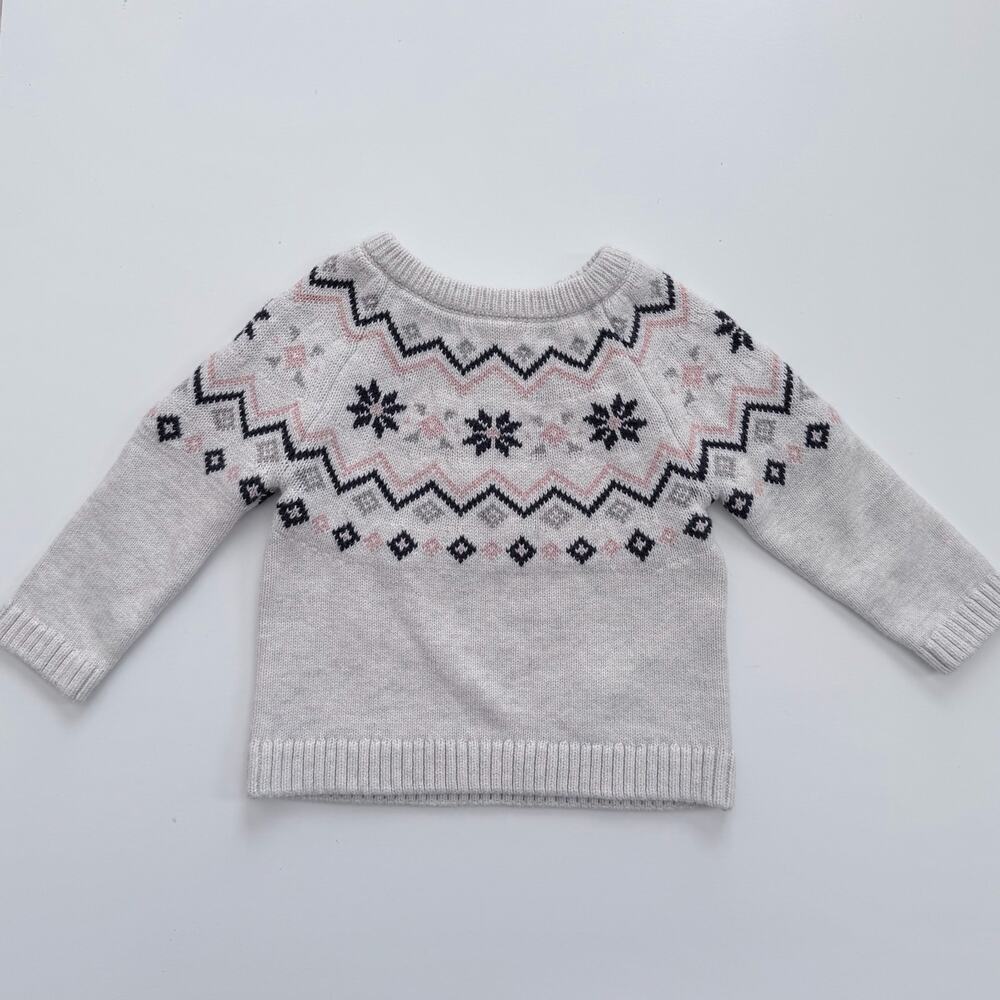 Carter’s fair isle heather gray sweater